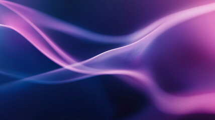 Wall Mural - Abstract swirls of purple and blue light creating a smooth wave pattern in a serene atmosphere