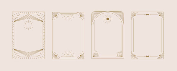 Wall Mural - vintage deco frame. abstract decoration template for a4 vertical design