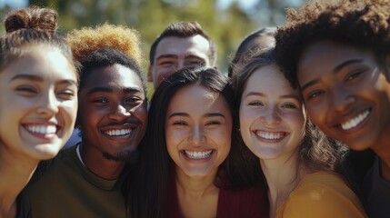 Poster - Friendly Group Photo at Outdoor Event