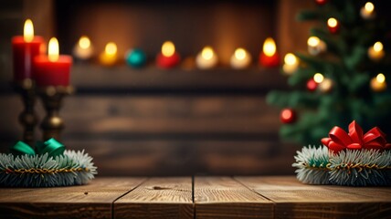 Wall Mural - christmas tree with candles