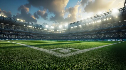 football stadium at night