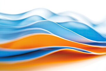 Wall Mural - abstract wave patterns in blue and orange, creating a fluid and dynamic visual effect. perfect for m