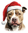 © Rawpixel.com - PNG Pitbull christmas bulldog drawing.