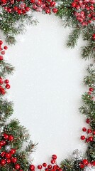 Wall Mural - merry christmas and happy new year holiday poster banner. xmas border frame. glittering christmas or