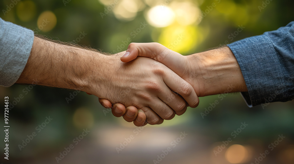 Two hands shaking in agreement, symbolizing trust, partnership, and ...