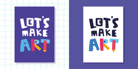 Wall Mural - doodle text print set for artist t shirts. cute vector posters with scribble colorful lettering 