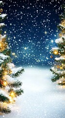 Wall Mural - merry christmas and happy new year holiday poster banner. xmas border frame. glittering christmas or