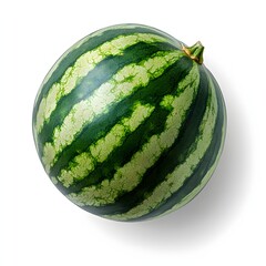 Wall Mural - 148. A fresh, juicy watermelon isolated on a clean white background