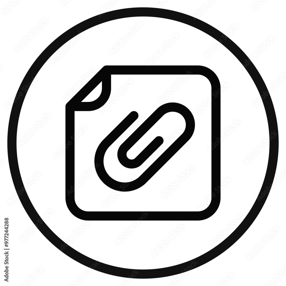 Adding Attachments Icon Editable vector attachment file icon. Part of a big icon set family ...