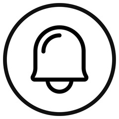 Wall Mural - Vector notification bell icon. Black, white background. Perfect for app and web interfaces, infographics, presentations, marketing, etc.