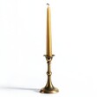 © Mr image - 110. A vintage brass candlestick isolated on a simple white background