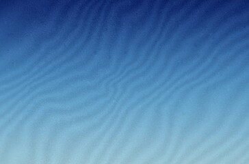 Noisy poster background with dark blue, light blue gradient and wavy lines. abstract blue background