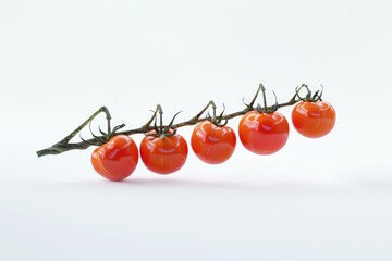 Wall Mural - Fresh cherry tomatoes growing on a tree branch