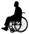 © Rawpixel.com - PNG Disabled man wheelchair silhouette furniture.