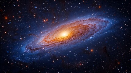 Wall Mural - spiral galaxy shining in the vastness of space