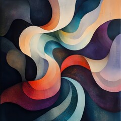 Poster - Abstract swirling patterns in vibrant colors and textures.