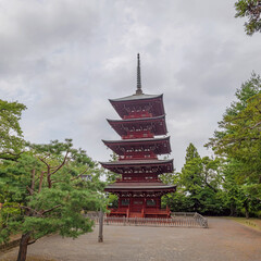 Wall Mural - 青森 金剛山最勝院の五重塔