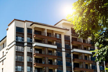 Canvas Print - The exterior of modern apartment building