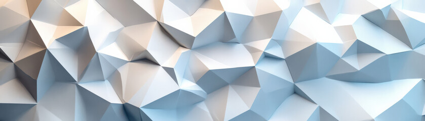 Wall Mural - abstract geometric background with low-poly surface and soft lighting. modern design for creative pr