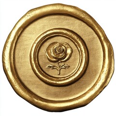 Canvas Print - Gold Rose Seal.