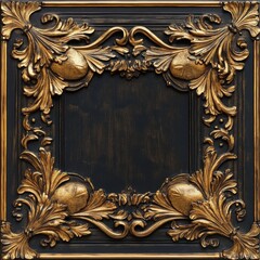 Wall Mural - Ornate Gold Frame.