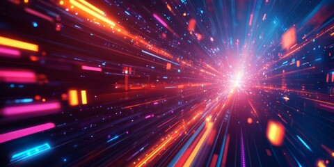 Wall Mural - a abstract hyperspeed background