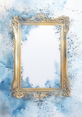 Poster - Gold Frame Watercolor.