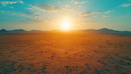 Poster - Sunset landscape with sunlight on mountain, summer dawn generated by AI