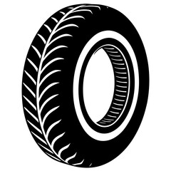 Wall Mural - tire isolated on white background