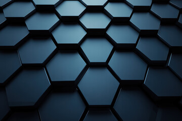 Wall Mural - abstract background with hexagonal pattern in dark shades, creating a futuristic and geometric desig