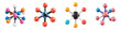 © Thanapipat - Colorful molecular structures representing various chemical compounds and interactions in a scientific context. isolated on a transparent background