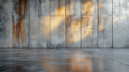 Canvas Print - Concrete Wall With Light