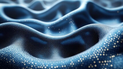 Poster - Abstract Blue Wavy Surface