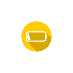 Battery sign icon isolated on transparent background