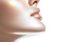 © Sagiam - Youthful glow of a woman s skin, highlighted in a close-up portrait on white