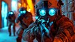 © Raitalinn - A close-up of a special forces soldier, equipped with night vision goggles and an assault rifle, ready for a mission.