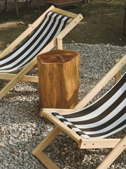 wooden bench in a garden