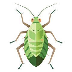 An Aphid Minimalist vector illustration isolated on a white background