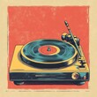 © Chawakorn - Vintage turntable with a vinyl record, showcasing retro music culture.