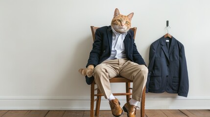 Wall Mural - Cat Dressed in Suit