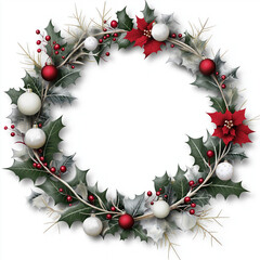 Poster - Christmas Wreath Isolated