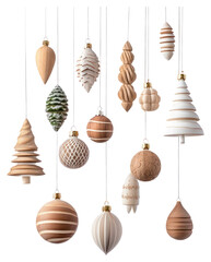 PNG Wood christmas different ornaments natural invertebrate accessories.