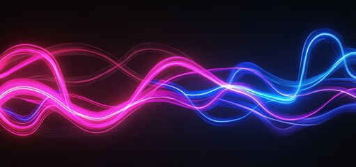 Leinwandbilder - Abstract colorful high-speed light trails background, motion effect, neon fastest glowing light, empty space scene, spotlight, cyber futuristic sci-fi background,
