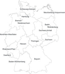  GERMANY MAP WITH DIVISIONS STATES DEPARTMENTS	
