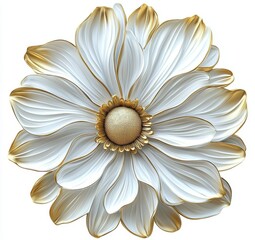 Canvas Print - Daisies isolated on white background, close-up