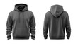 © Majed - Dark Grey Hoodie Mockup Template on Transparent Background PNG