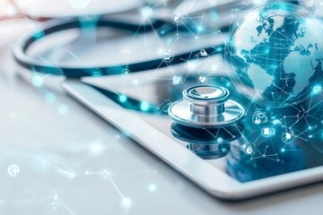 Poster - Tablet-based healthcare global networking and medical technology.