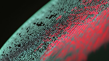 Fototapete - 3D graphic illustration of floating fingerprints between circular HUD elements in a cylinder shape - security scanning identification concept on blue digital background