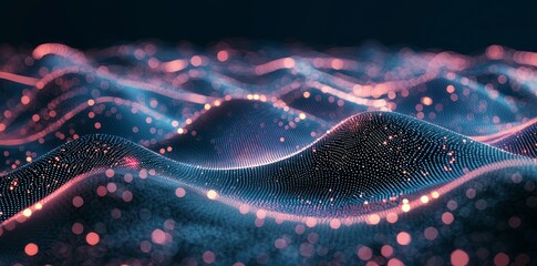 Fototapete - 3D illustration of polygonal networks, cybersecurity and internet business using neural networks and cloud technologies. Global database and stock concept.