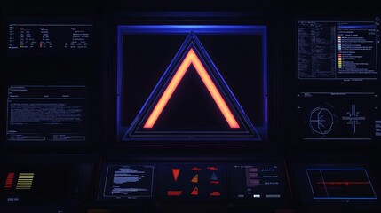 Leinwandbilder - UI elements for HUD Sci-Fi interfaces. Background designs for game backgrounds. Technology background. Digital data. Stock images.
